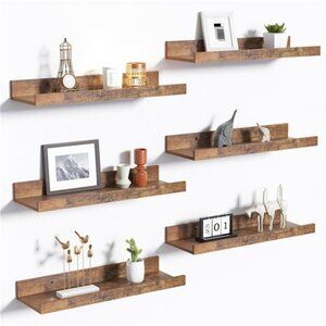 Floating Shelves for Wall, Wall Shelves for Decor Storage Set of 6